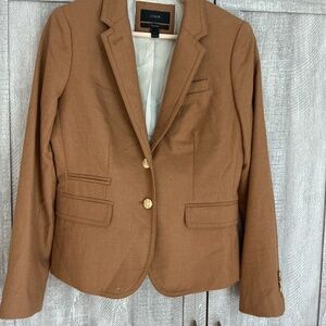 J Crew Schoolboy Tan Wool Blazer Size 2